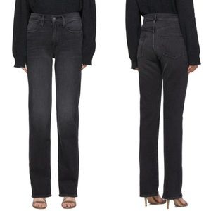 FRAME Le Hollywood High Rise Straight Leg Jeans - Bonilla Wash